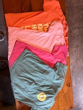 Kids Short Sleeve Cotton Tees - Coral, Light Pink, Hot Pink, Teal
